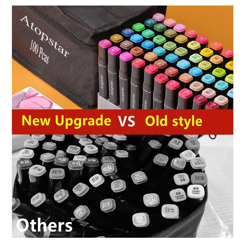 ATOPSTAR 100 Color Artistic Drawing Pens | Double Ended For Coloring Paint Supplies
