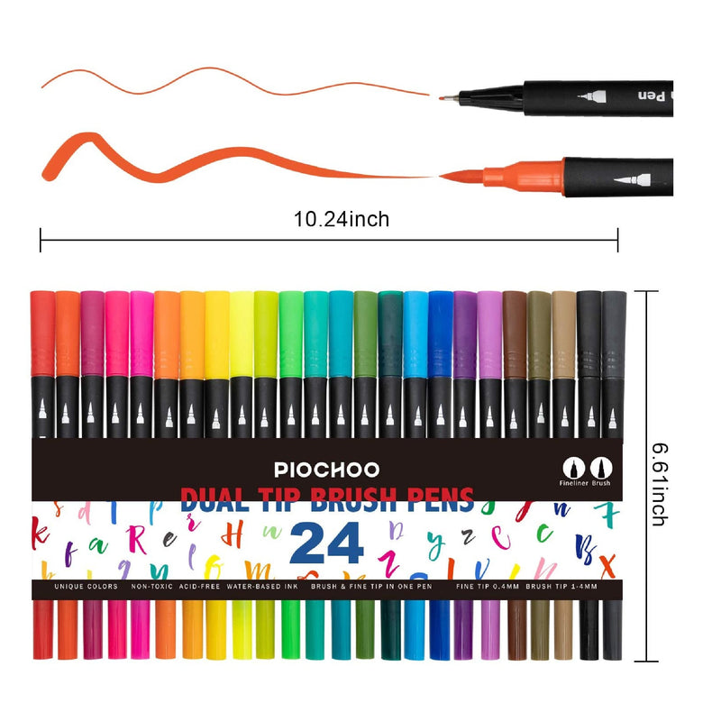 35 Dual Markers Pen for Adult Coloring Book, Coloring Brush Art Marker, Fine  Tip