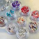 Colorful Irregular 3D Nail Abalone Slices | Mermaid Flakes Nail Art Decoration Sequins Decals | Holographic Glitter Shell Sequins Iridescent