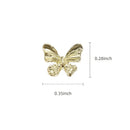 3D Butterfly Shape Nail Art Charms | Golden Metal Butterfly | For Manicure Craft DIY Nail Art Decorations