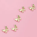 3D Butterfly Shape Nail Art Charms | Golden Metal Butterfly | For Manicure Craft DIY Nail Art Decorations