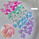 3D Aurora Nail Gems | Artificial Flatback Rhinestones Charms For Nails | Nail Art Decoration For Women Home DIY And Salon (Purple)