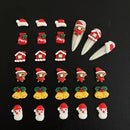 New In Nail Ornament Cartoon Christmas Mini Small 3D Christmas Nail Decoration Nail Accessories