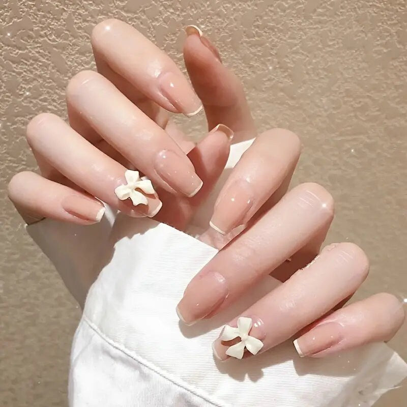 24pcs Bow Nail Art Decorations 3D Bows Nail Charms Resin Bow Nail Decorations Colorful Bowknot Nail Accessories