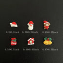 New In Nail Ornament Cartoon Christmas Mini Small 3D Christmas Nail Decoration Nail Accessories