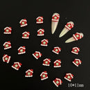 New In Nail Ornament Cartoon Christmas Mini Small 3D Christmas Nail Decoration Nail Accessories