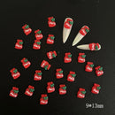 New In Nail Ornament Cartoon Christmas Mini Small 3D Christmas Nail Decoration Nail Accessories