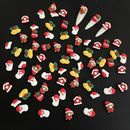 New In Nail Ornament Cartoon Christmas Mini Small 3D Christmas Nail Decoration Nail Accessories