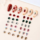 120 Pcs Nail Charms 3D Gems Rhinestones Nails Strass Nail Art Decorations Glitter Stone Accessories