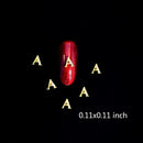 3D Metal Letter Nail Studs Decoration Glitter Golden Capital English Letters And Rhinestone Combination Set DIY Designs Supplies For Women