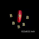 3D Metal Letter Nail Studs Decoration Glitter Golden Capital English Letters And Rhinestone Combination Set DIY Designs Supplies For Women