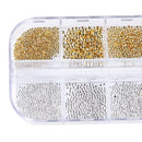 Golden And Silver Nail Art Metal Shell 3D Nail Decoration Studs Rhinestones Nail Art Design Charms Stone