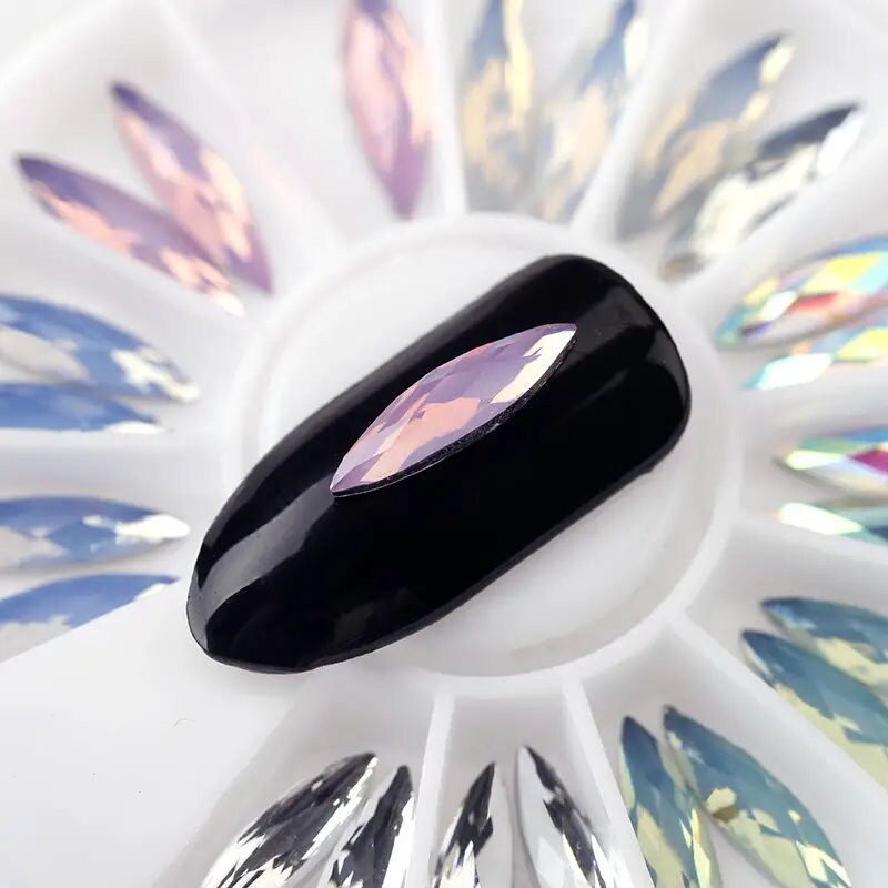 3D Acrylic Nail Art Tips Decoration Crystal Rhinestone Pearl Alloy Gem Wheel