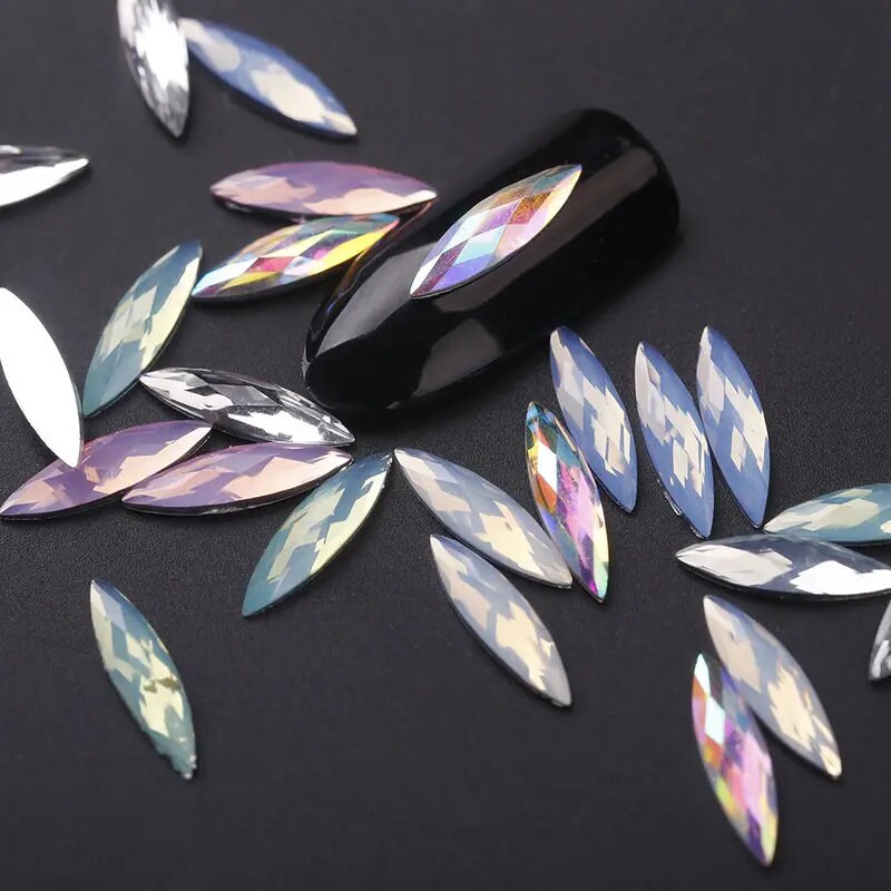 3D Acrylic Nail Art Tips Decoration Crystal Rhinestone Pearl Alloy Gem Wheel
