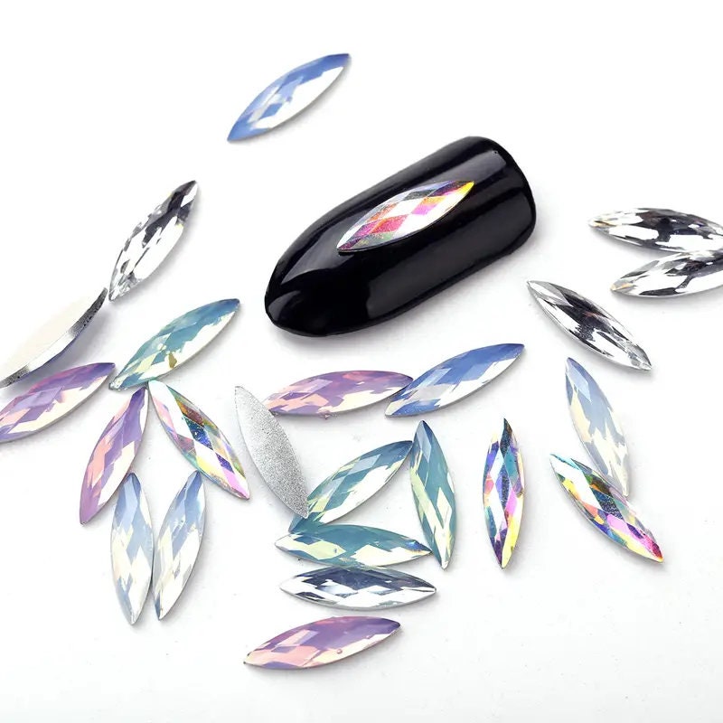 3D Acrylic Nail Art Tips Decoration Crystal Rhinestone Pearl Alloy Gem Wheel