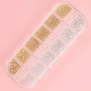 Golden And Silver Nail Art Metal Shell 3D Nail Decoration Studs Rhinestones Nail Art Design Charms Stone