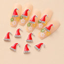 10 Pcs Nail Charms 3D Red Christmas Riding Hood Nail Art Charms Alloy Gems For Nails DIY Art Decorations Supplies