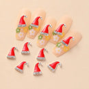 10 Pcs Nail Charms 3D Red Christmas Riding Hood Nail Art Charms Alloy Gems For Nails DIY Art Decorations Supplies