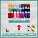 ARTIKA Sewing Kit for Adults and Kids | Small Beginner Set w/Multicolor Thread, Needles, Scissors, Thimble & Clips - Emergency Repair