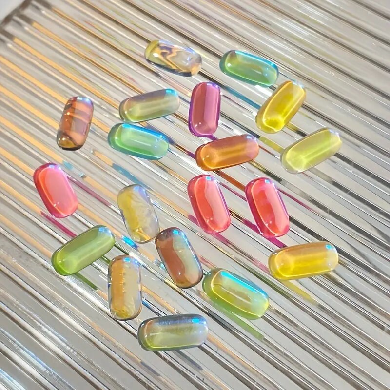3D Aurora Nail Gems | Artificial Flatback Rhinestones Charms For Nails | Glass Nail Art Charms | Nail Art Decoration