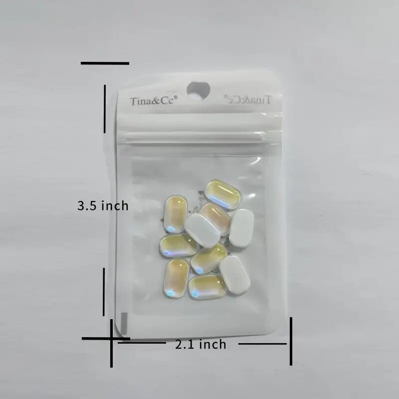 10 Pcs 3D Aurora Nail Gems | Artificial Flatback Rhinestones Charms For Nails | Light Change Glass Nail Art Charms | Nail Art Decoration