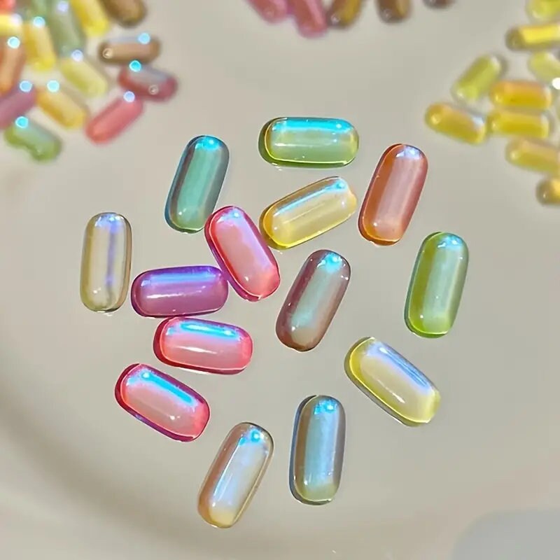 3D Aurora Nail Gems | Artificial Flatback Rhinestones Charms For Nails | Glass Nail Art Charms | Nail Art Decoration
