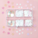 Christmas Snowflake Nail Glitter Sequins Charms 3D Holographic Mermaid White Snowflakes DIY Design Nail Art Decorations Supplies