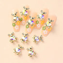 10 Pcs Nail Charms 3D Bear Nail Art Charms Alloy Gems For Nails DIY Art Decorations Supplies