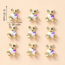 10 Pcs Nail Charms 3D Bear Nail Art Charms Alloy Gems For Nails DIY Art Decorations Supplies