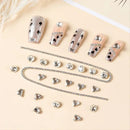 3D Nail Art Rhinestones | Peach Heart Nail Charms 3D Nail Charm Nail Art Gem Nail Gems For Women Girls Crafts Nail Decorations Manicure