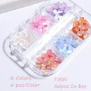 Bow Nail Charms For Acrylic Nails 3D Art Nail Charms Aurora Bow Nail Decoration Sticker Resin Manicure Jewelry Large Size Bow