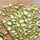50 Pcs Aurora Green 3D Nail Nail Charms Irregular Broken Glass Nail Gems For Nail Art Decoration