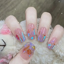 50 Pcs Aurora Green 3D Nail Nail Charms Irregular Broken Glass Nail Gems For Nail Art Decoration