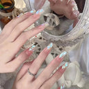 50 Pcs Aurora Green 3D Nail Nail Charms Irregular Broken Glass Nail Gems For Nail Art Decoration