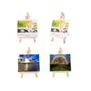 Mayitr 10pcs Mini Wooden Artist Easel Triangle Cards Stand Display Wedding