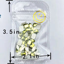 50 Pcs Aurora Green 3D Nail Nail Charms Irregular Broken Glass Nail Gems For Nail Art Decoration