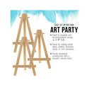 U.S. Art Supply 5" Mini Natural Wood Display Easel (Pack of 24) | A-Frame Artist Painting Party Tripod Easel