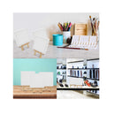U.S. Art Supply 3" x 3" Stretched Canvas with 5" Mini Natural Wood Display Easel Kit (Pack of 12)