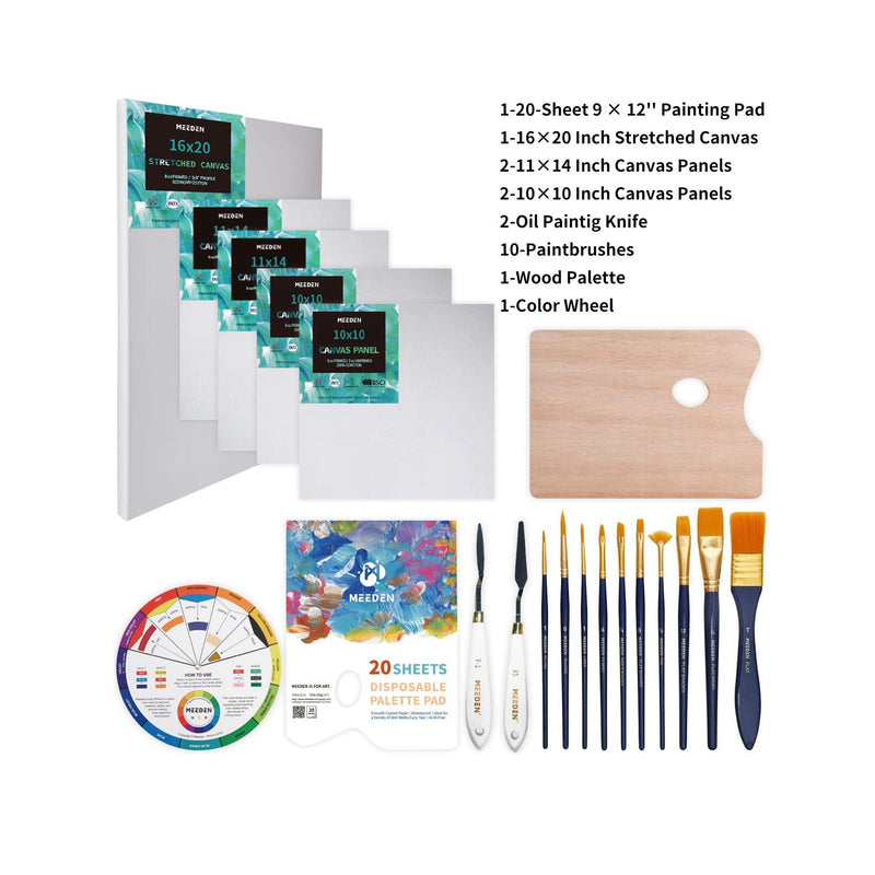 MEEDEN Deluxe Acrylic Painting Set Art Painting Kit with French Easel