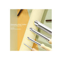 BLUECELL Pack of 4 Stainless Steel and Wood Circular Clay Hole Cutters for Pottery and Sculpture