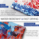 24 Color Acrylic Paint Set |  2 Fl Oz Bottles | Non Toxic