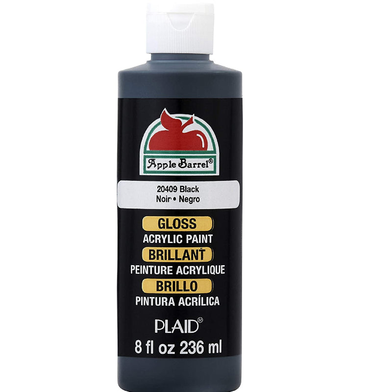 Apple Barrel Gloss Acrylic Paint in Assorted Colors (8 Oz) Color Gloss Black