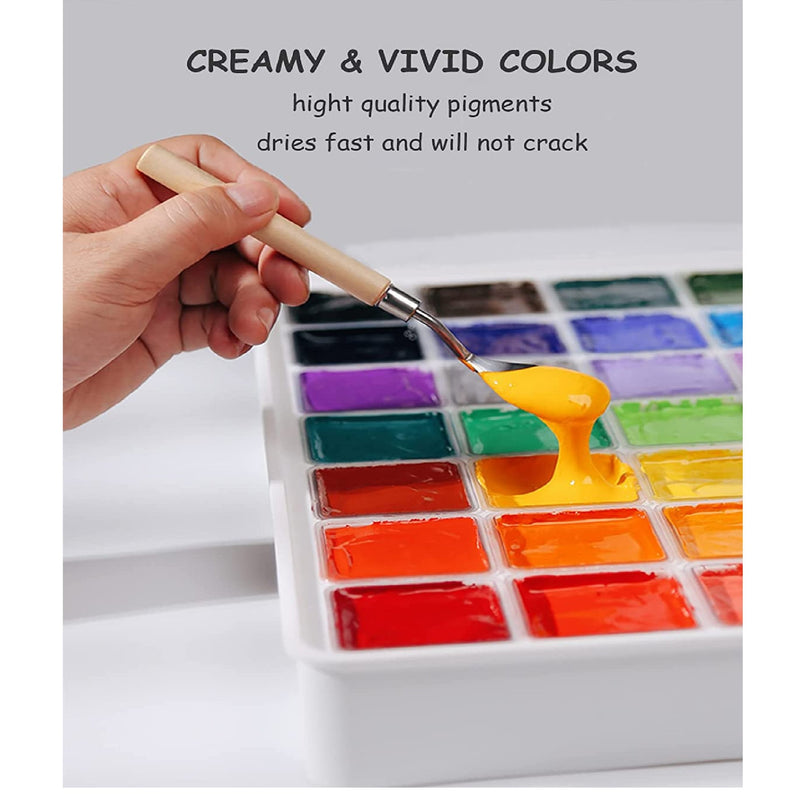 MIYA Gouache Paint Set 50 Colors | 36 Colors | Non-Toxic Opaque Watercolor Paint