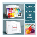 MIYA Gouache Paint Set 50 Colors | 36 Colors | Non-Toxic Opaque Watercolor Paint