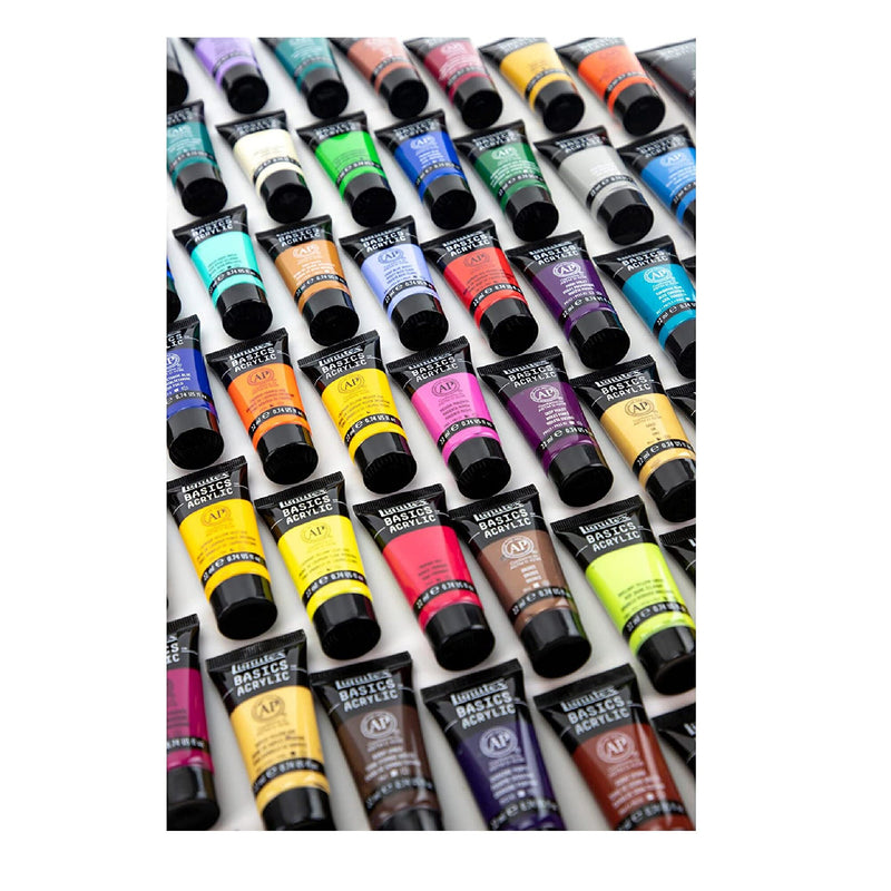Liquitex BASICS Acrylic Paint 48 Tube Set | 22 Ml And Acrylic Paint BASICS | 4 Oz Tube | Silver