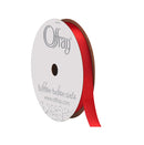 Berwick Offray 062036 3/8" Wide Single Face Satin Ribbon | Color Red, 6 Yds