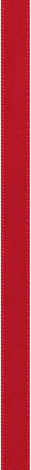 Berwick Offray 062036 3/8" Wide Single Face Satin Ribbon | Color Red, 6 Yds