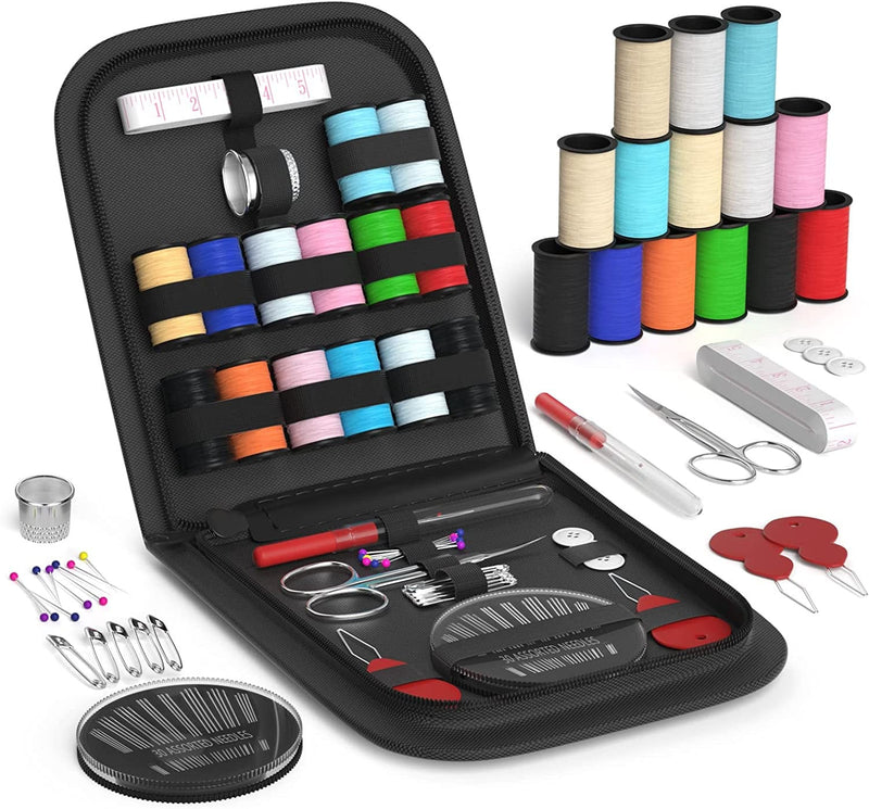 Coquimbo Sewing Kit Gifts for Beginner | Sewing Supplies Accessories with Scissors, Thimble, Thread, Sewing Needles, Tape Measure etc