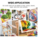 Acrylic Paint Set Non Toxic 24 Vibrant Colors Acrylic Paint No Fading Rich Pigment | 2oz