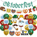 Oktoberfest Decorations | Oktoberfest Decorations Party | Oktoberfest Props Includes Photo Booth Props ,Banner Garland, Balloons